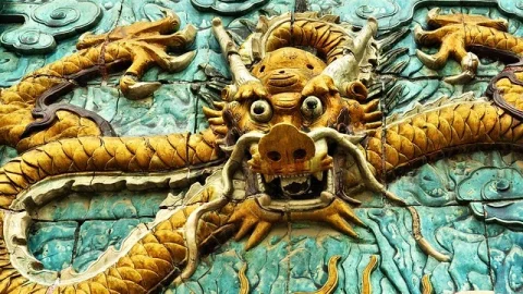 Tela dos Nove Dragões no Museu do Palácio